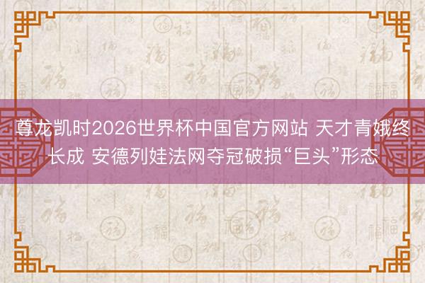尊龙凯时2026世界杯中国官方网站 天才青娥终长成 安德列娃法网夺冠破损“巨头”形态