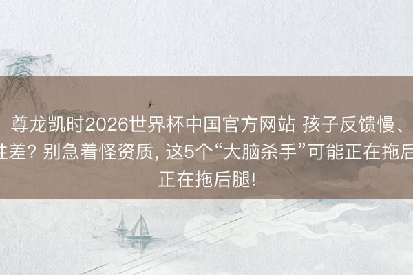 尊龙凯时2026世界杯中国官方网站 孩子反馈慢、记性差? 别急着怪资质， 这5个“大脑杀手”可能正在拖后腿!